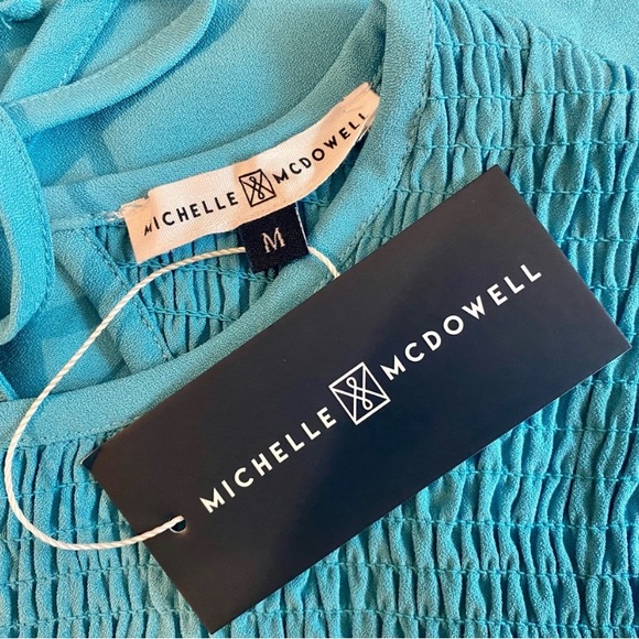 Michelle McDowell Elyse Dress Ruffle Cap Sleeve in Pacific Color Size Medium NWT - Picture 7 of 10